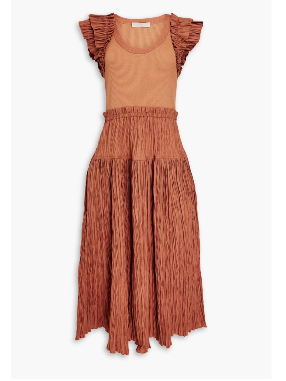 Ulla Johnson Rust Orange (chestnut) Ruffle “Virginia” Dress - Picture 3 of 5